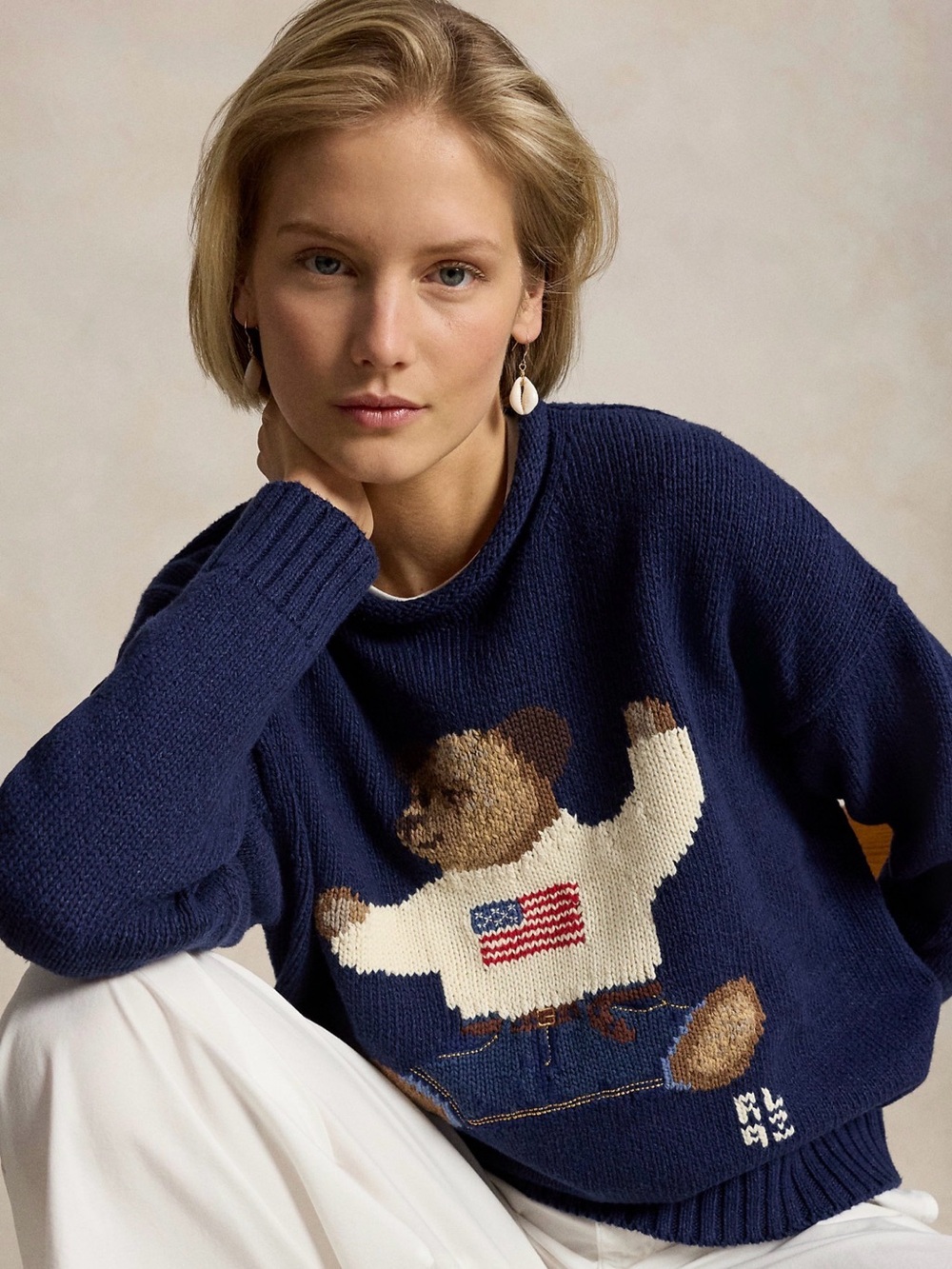 Exclusive’92 Polo by Ralph Lauren sitting bear Sweater - Picture 6 of 9
